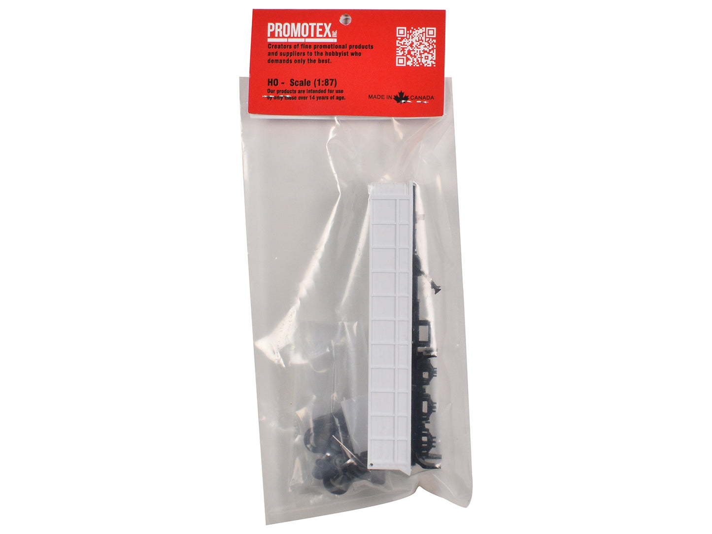 3-Axle Dump Trailer White 1/87 (HO) Plastic Model by Promotex