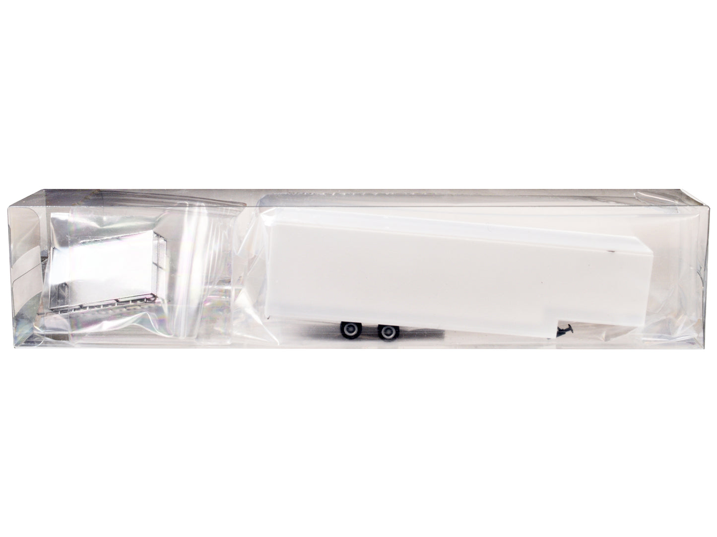 Race Horse Transport Trailer White 1/87 (HO) Plastic Model by Promotex-DiecastModeler.com