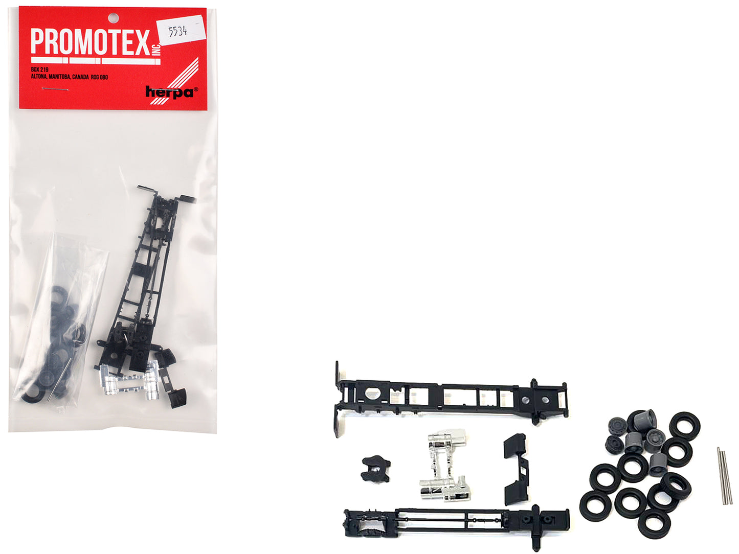 Long Chassis Kit for Mack Cabs 1/87 (HO) Plastic Model by Promotex-DiecastModeler.com