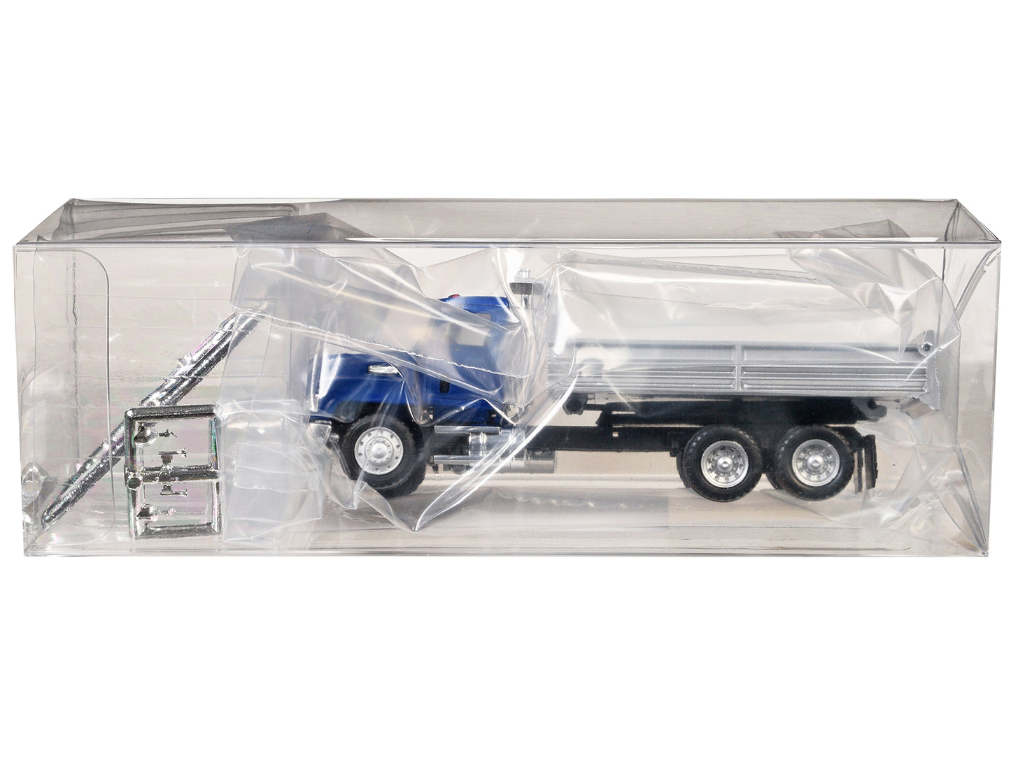 Mack Dump Truck Blue 1/87 (HO) Plastic Model Car by Promotex-DiecastModeler.com