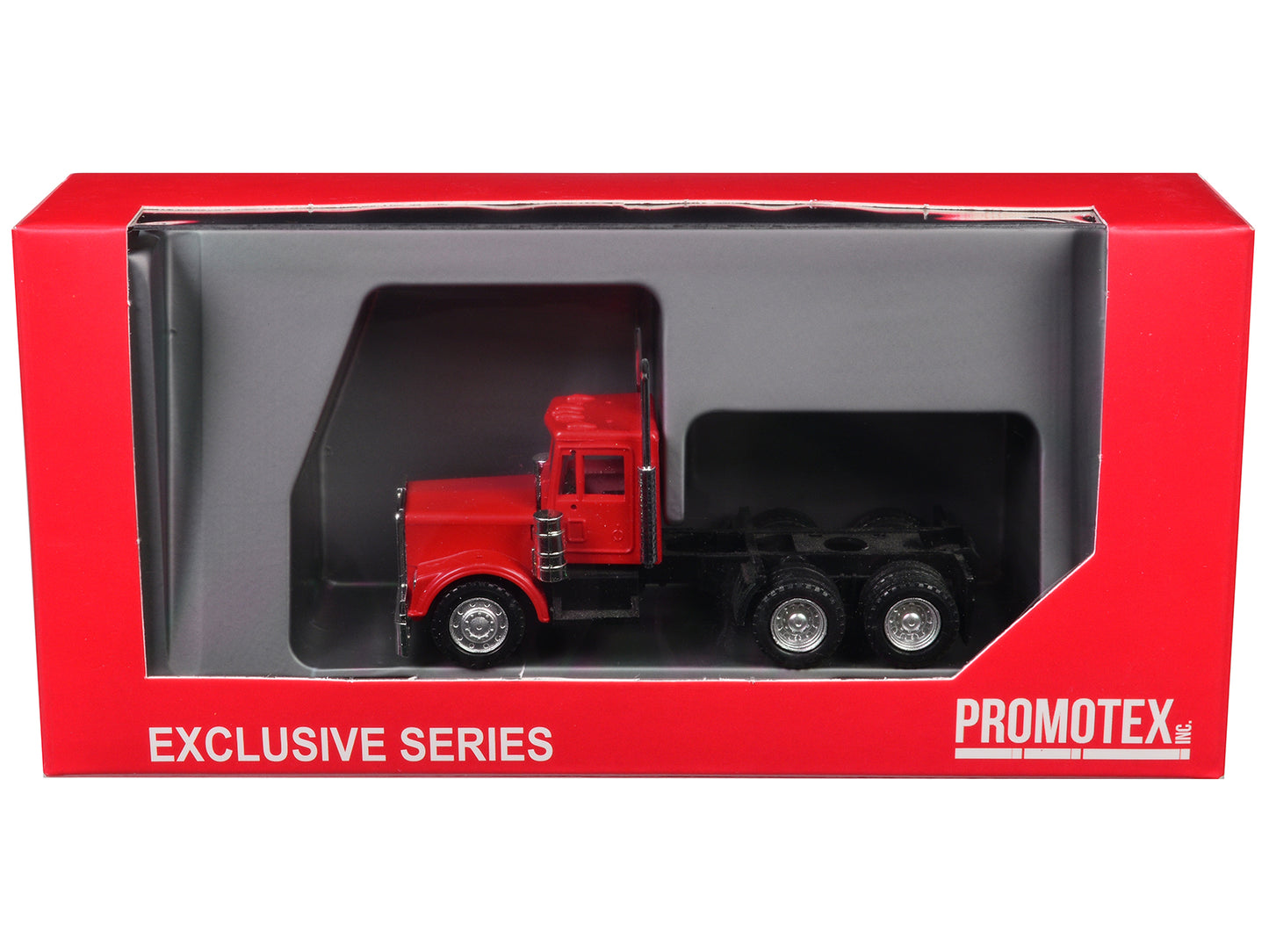Kenworth W900 Short Day Cab "New Version" Red 1/87 (HO) Plastic Model Car by Promotex-DiecastModeler.com