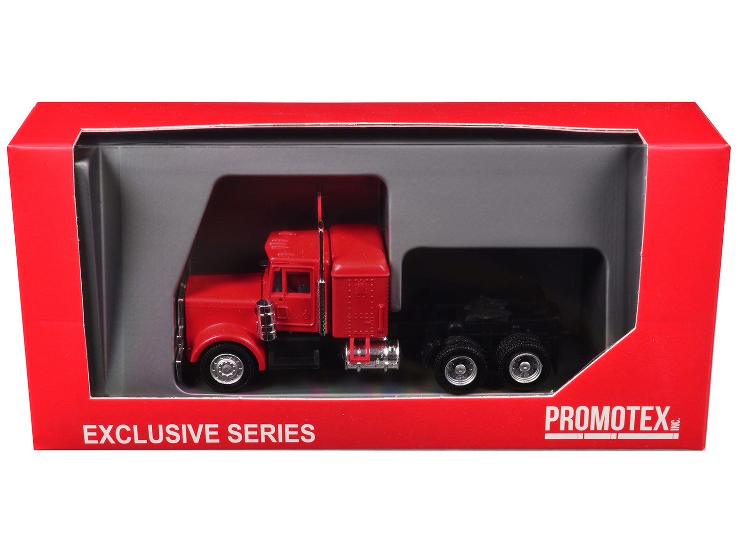 Peterbilt Long Tractor Red 1/87 (HO) Plastic Model Car by Promotex-DiecastModeler.com