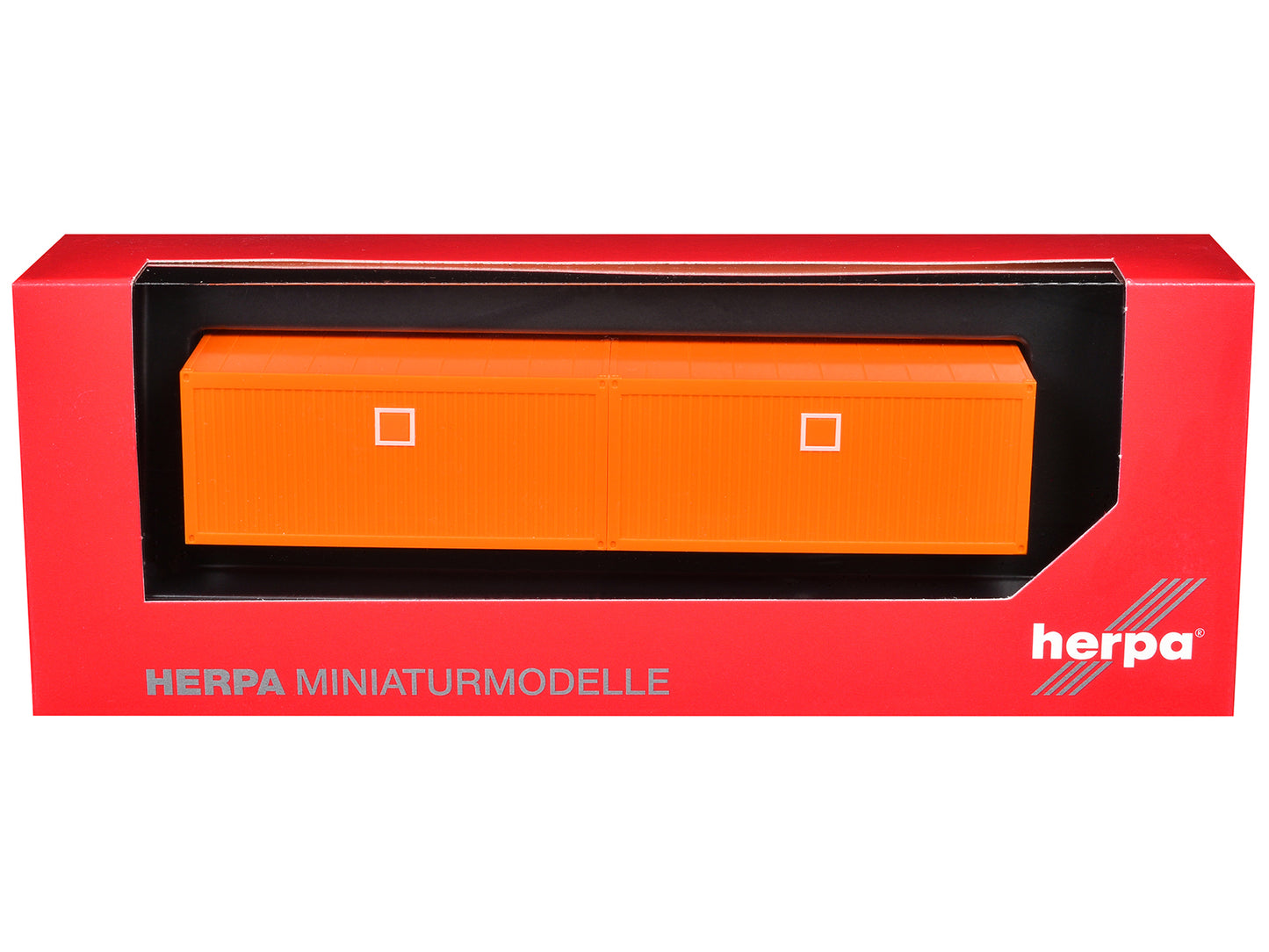 Mobile Offices Orange Set of 2 pieces 1/87 (HO) Plastic Model by Herpa