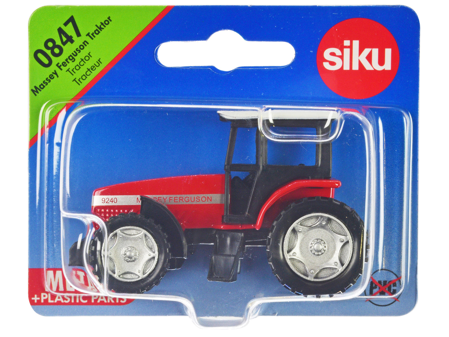 Massey Ferguson 9240 Tractor Red with White Top Diecast Model by Siku