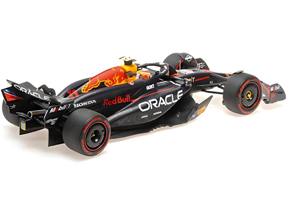 Red Bull Racing RB20 #11 Sergio Perez "Oracle" 2nd Place F1 Formula One "Bahrain GP" (2024) with Driver Limited Edition to 180 pieces Worldwide 1/18 Diecast Model Car by Minichamps-DiecastModeler.com