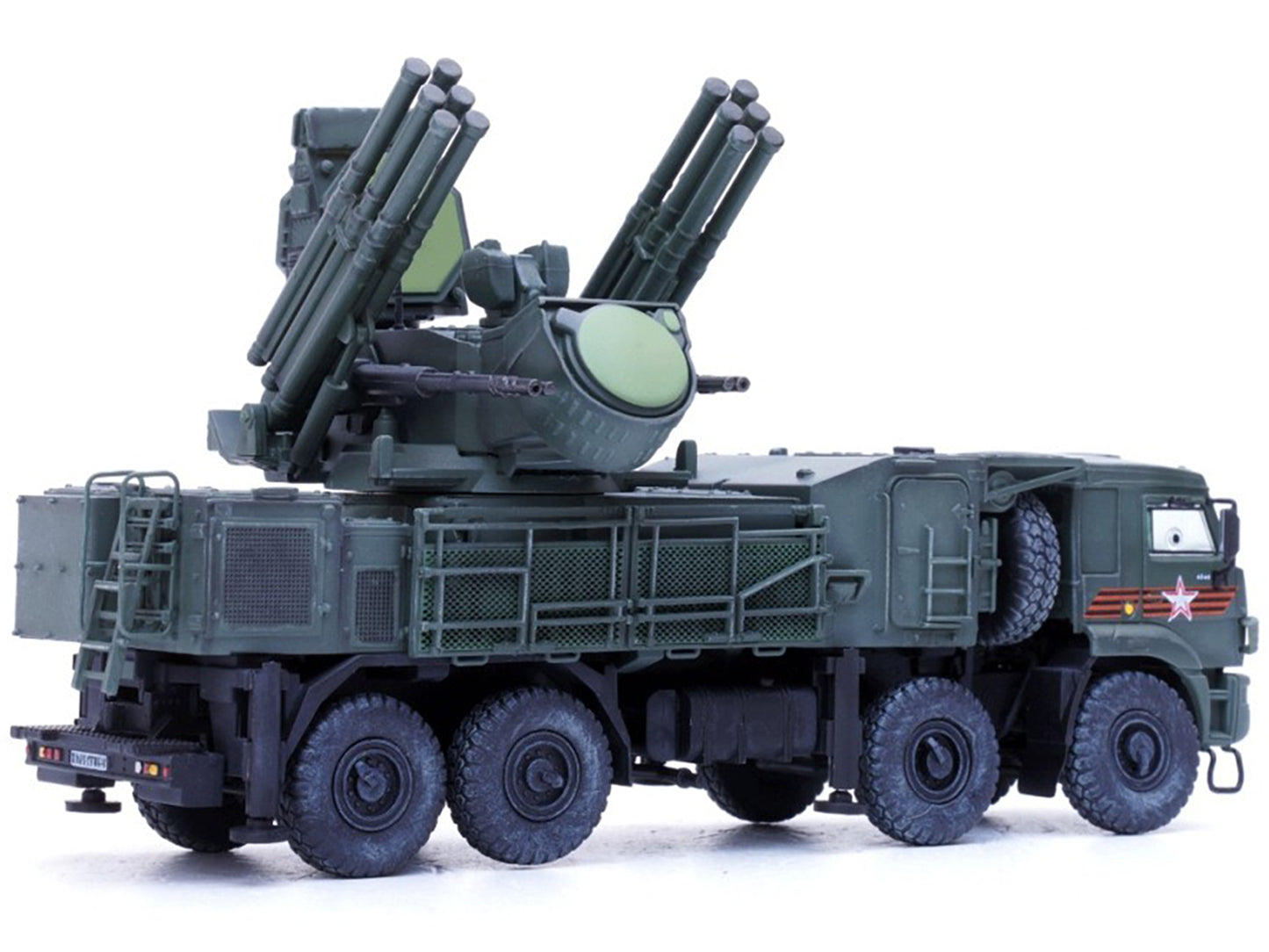 Pantsir S1 96K6 Self-Propelled Air Defense Weapon System "Victory Day Parade" Russian Army "Armor Premium" Series 1/72 Diecast Model by Panzerkampf-DiecastModeler.com