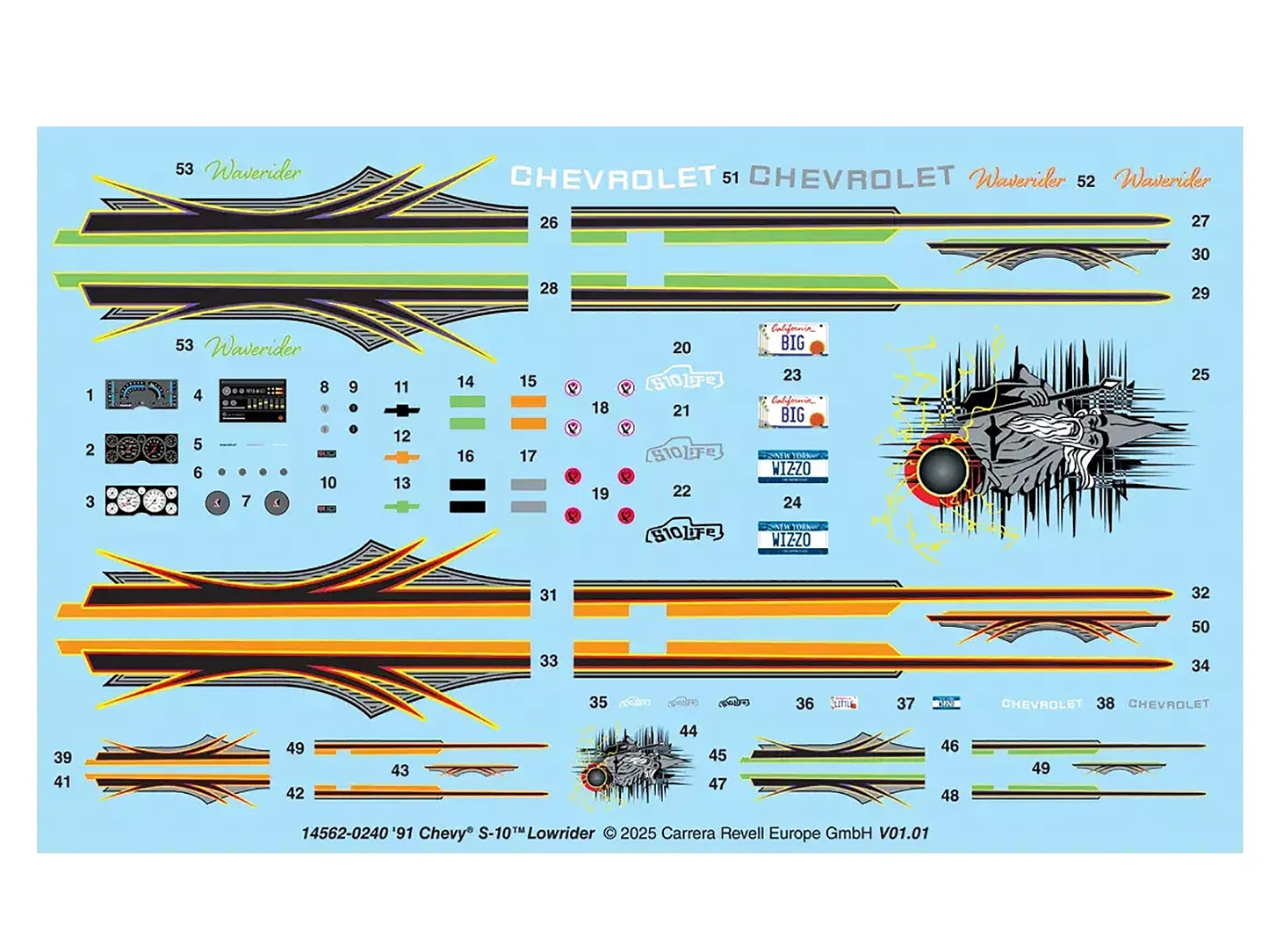 Level 4 Model Kit 1991 Chevrolet S-10 Lowrider Pickup Truck with 1/64 Diecast Version Included "Big + Little Series" 1/25 Scale Model by Revell