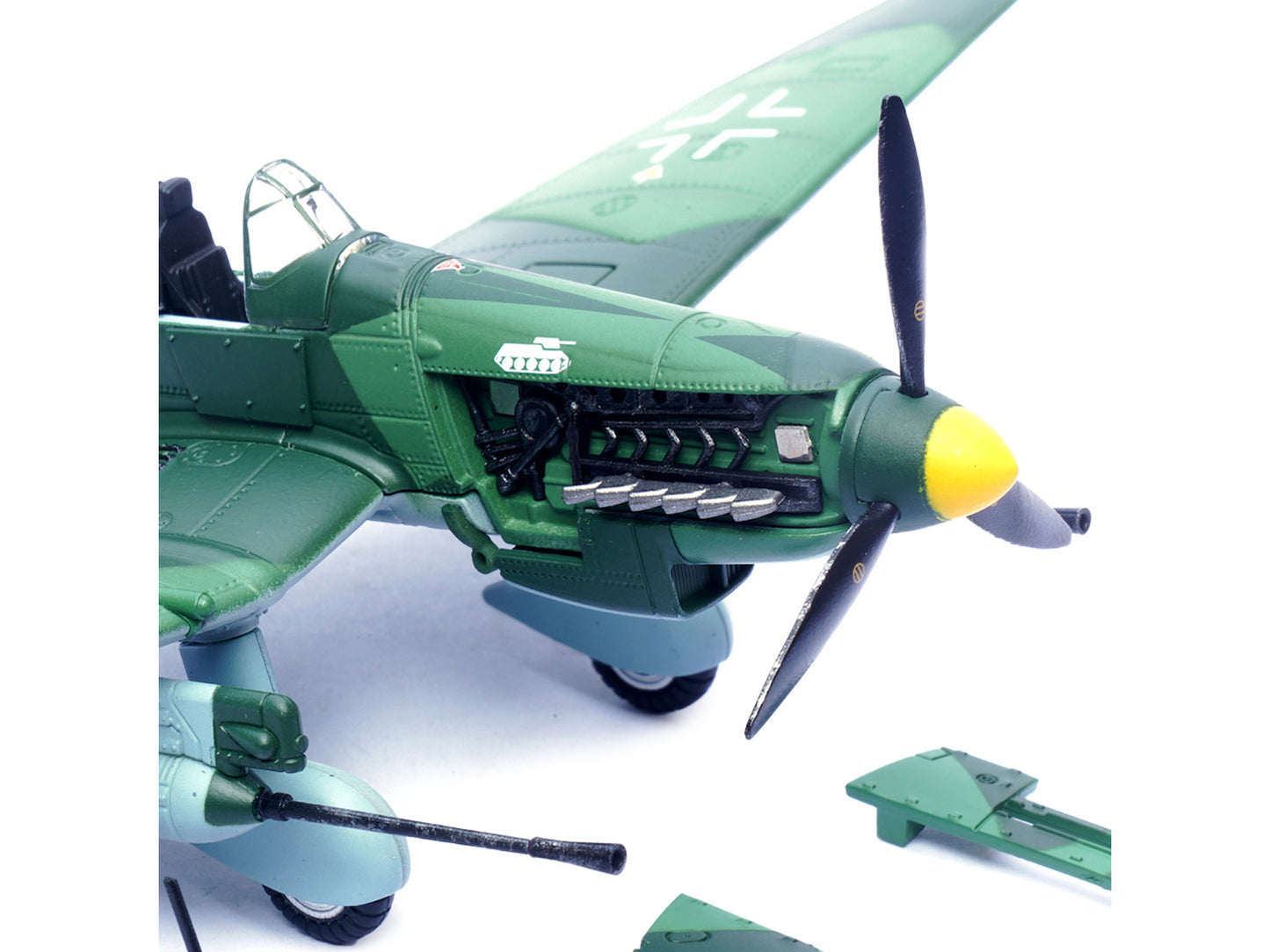 Junkers Ju 87G1 Stuka Bomber Aircraft "10.(Pz)/SG 2 Immelmann GS+MH Dubno Ukraine" (1944) German Luftwaffe "Wing" Series 1/72 Diecast Model by Panzerkampf-DiecastModeler.com