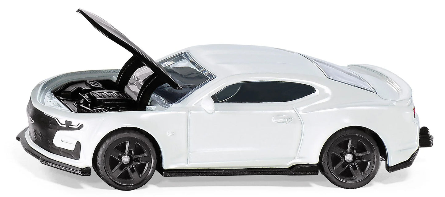 Chevrolet Camaro White with Black Hood Diecast Model Car by Siku-DiecastModeler.com