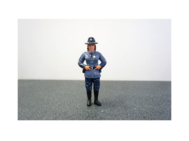State Trooper Sharon Figure For 1:24 Diecast Model Cars by American Diorama-DiecastModeler.com