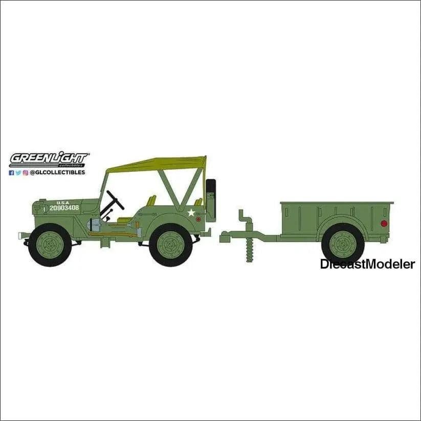 1:64 Hitch & Tow Series 22 - 1943 Willys MB Jeep with M5 Liquid Vesicant-DiecastModeler.com