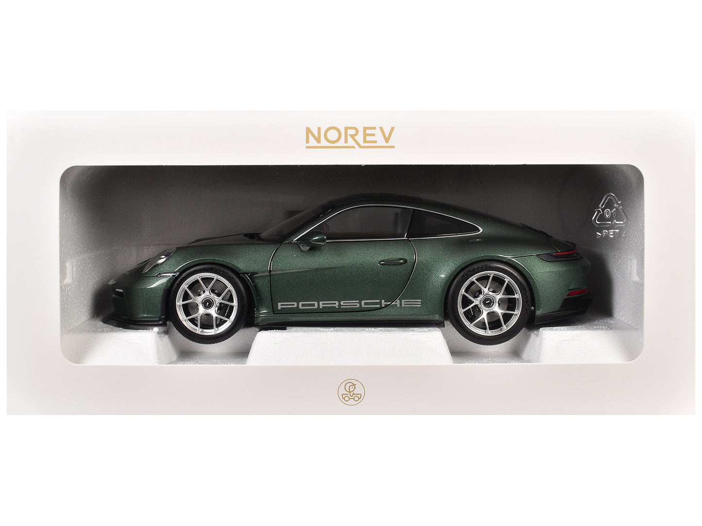 2023 Porsche 911 S/T Malachite Green Metallic 1/18 Diecast Model Car by Norev-DiecastModeler.com