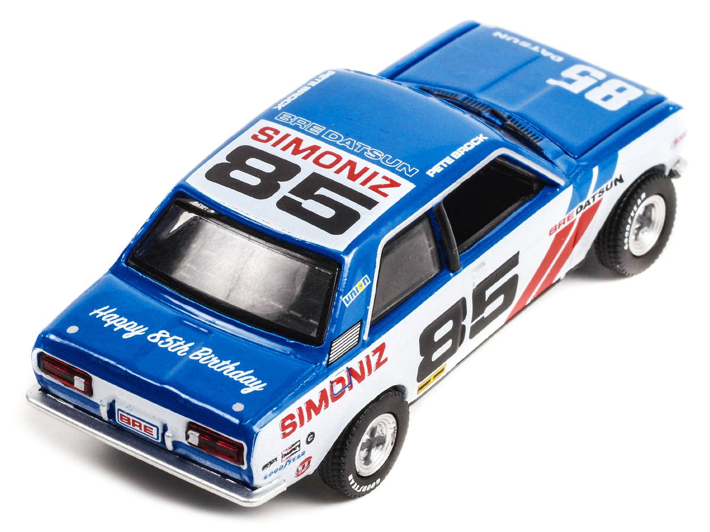 1972 Datsun 510 #85 BRE (Brock Racing Enterprises) "Happy 85th Birthday Peter Brock" "Hobby Exclusive" 1/64 Diecast Model Car by Greenlight-DiecastModeler.com