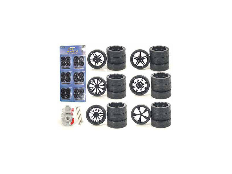 Wheels and Tires and Rims Multipack Set of 24 pieces for 1/24 Scale Model Cars and Trucks-DiecastModeler.com