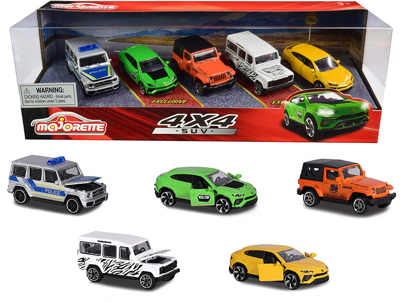 4x4 SUV Giftpack 5 piece Set 1/64 Diecast Model Cars by Majorette-DiecastModeler.com
