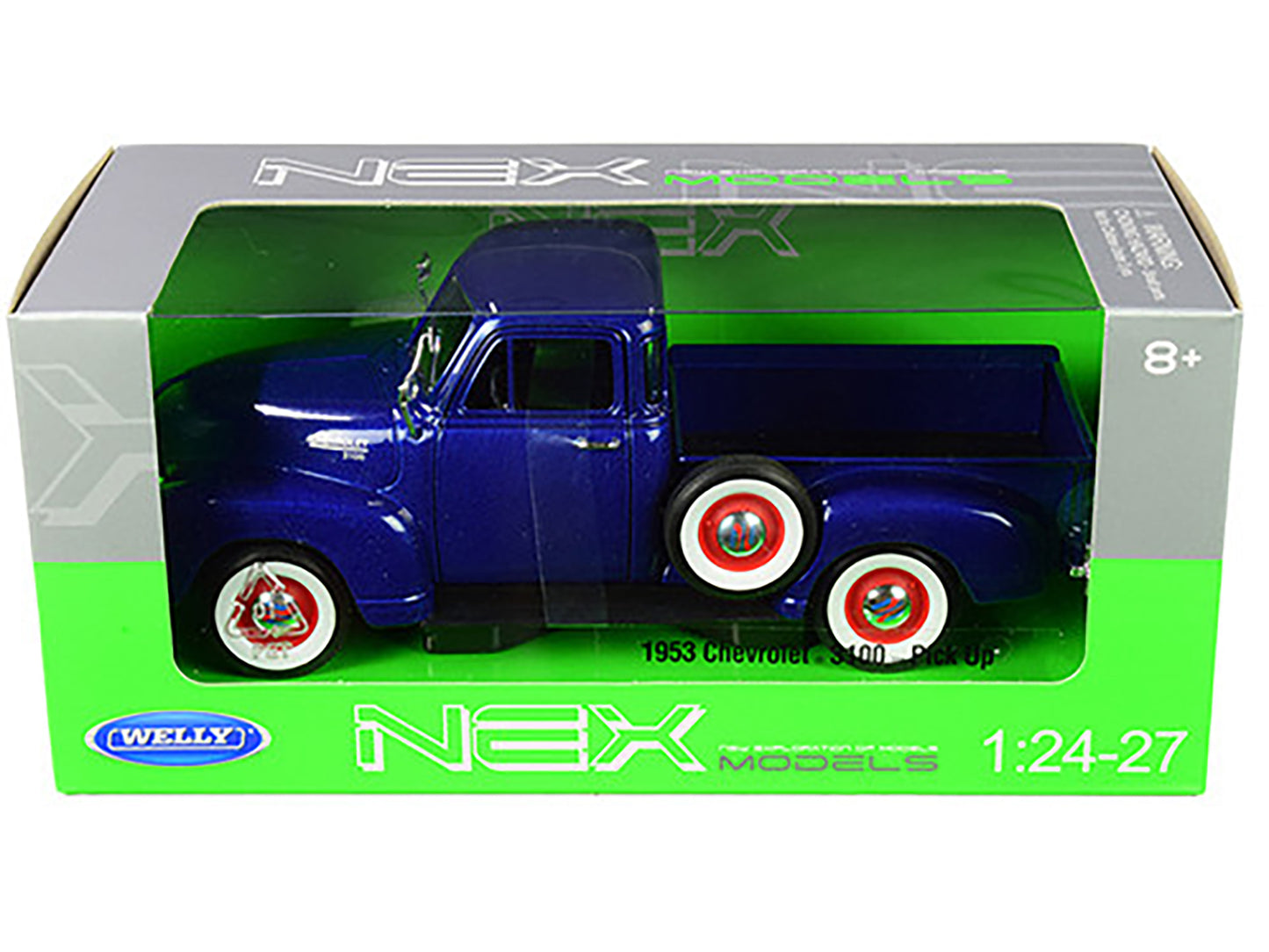 1953 Chevrolet 3100 Pickup Truck Blue 1/24-1/27 Diecast Model Car by Welly-DiecastModeler.com