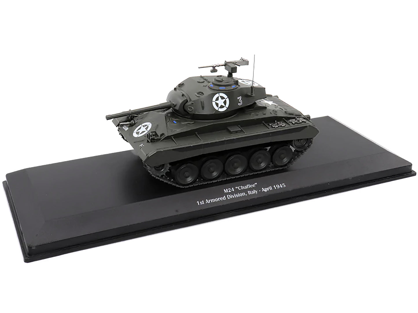M24 "Chaffee" Tank #3 "U.S.A. 1st Armored Division Italy April 1945" 1/43 Diecast Model by AFVs of WWII-DiecastModeler.com