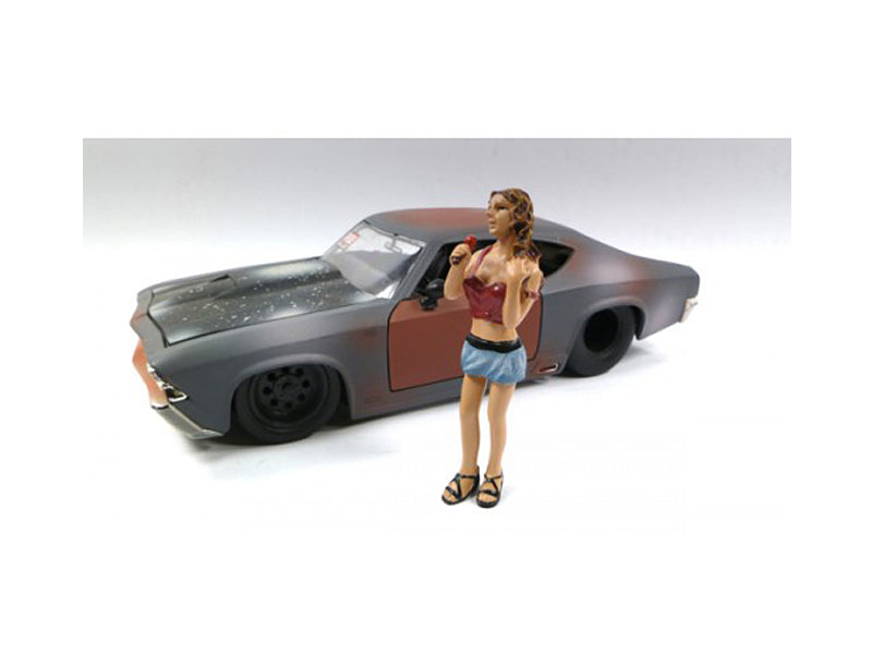 Look Out Girl Monica Figure For 1:24 Scale Diecast Car Models by American Diorama-DiecastModeler.com