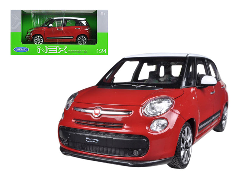 2013 Fiat 500L Red 1/24 Diecast Car Model by Welly-DiecastModeler.com
