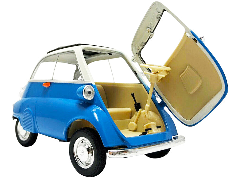 BMW Isetta Blue and White "NEX Models" 1/18 Diecast Model Car by Welly-DiecastModeler.com