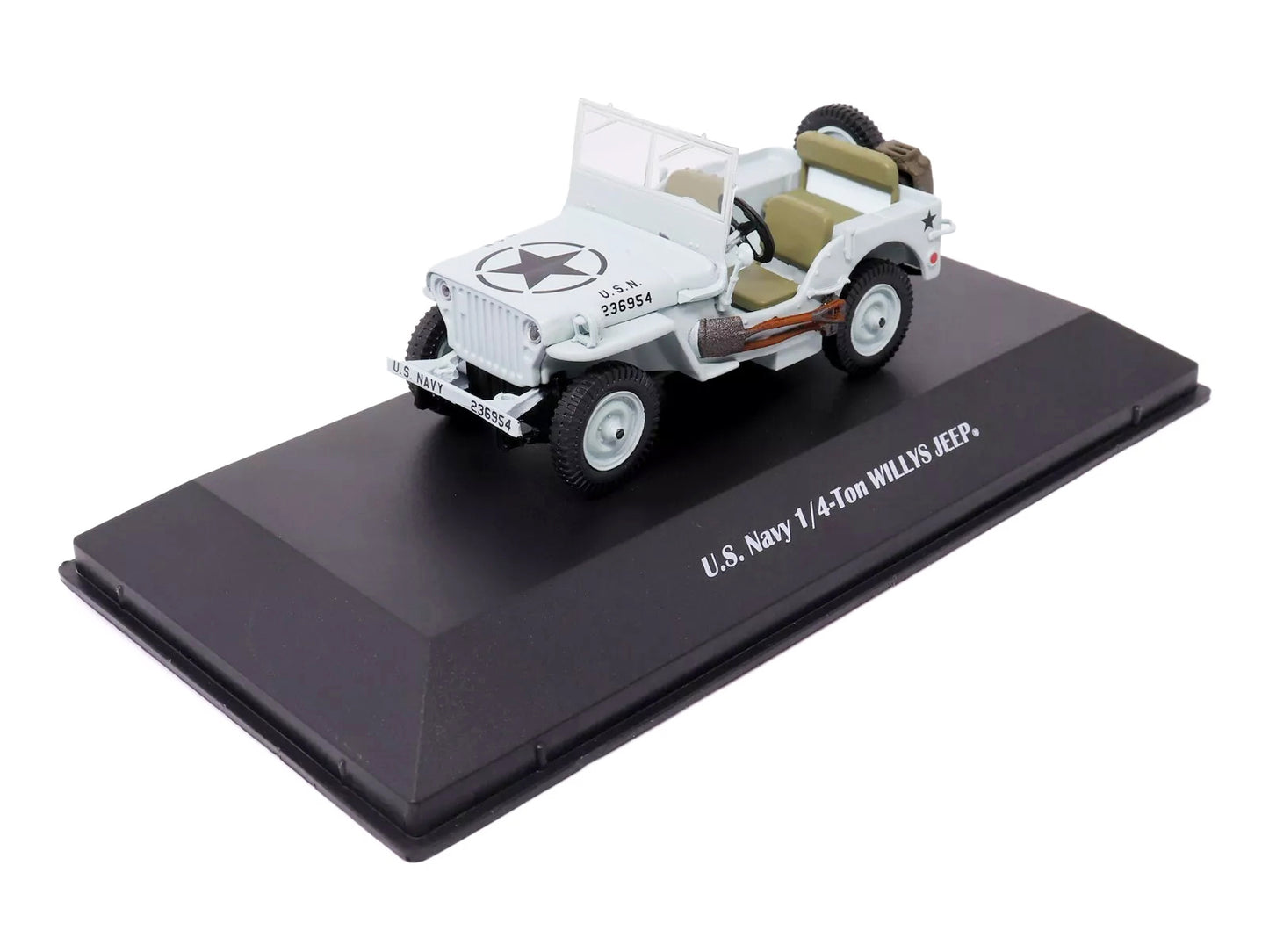 Willys Jeep 1/4-Ton Car Light Blue "United States Navy" 1/43 Diecast Model by Militaria Die Cast-DiecastModeler.com