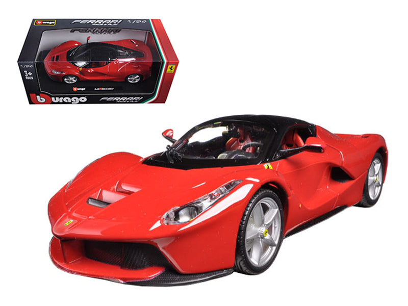 Ferrari LaFerrari F70 Red with Black Top 1/24 Diecast Model Car by Bburago-DiecastModeler.com
