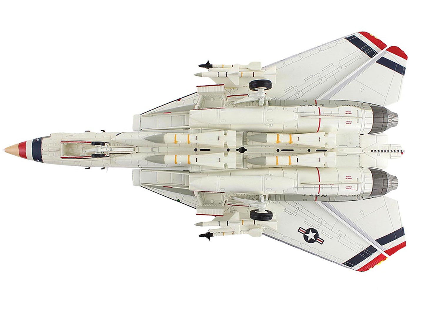 Grumman F-14A Tomcat Fighter Aircraft "Bicentennial Scheme VF-124" (1976) United States Navy "Air Power Series" 1/72 Diecast Model by Hobby Master