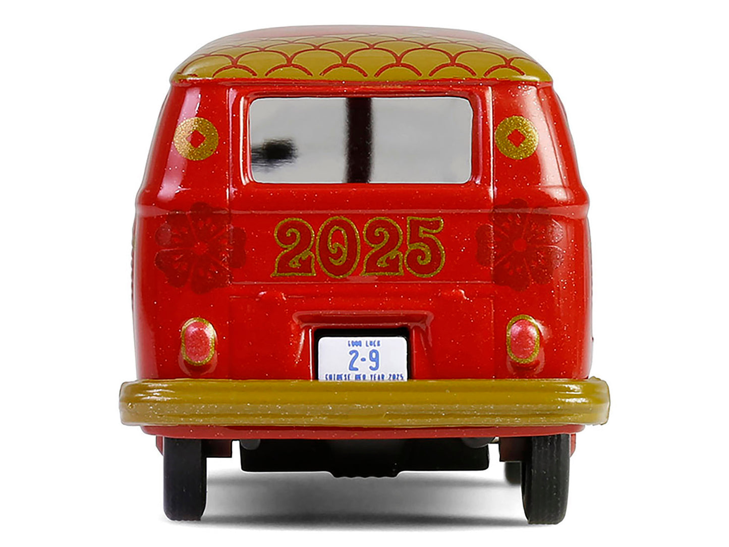 Volkswagen Type 2 Panel Van "Chinese Zodiac 2025 Year of the Snake" Red with Graphics "Hobby Exclusive" Series 1/64 Diecast Model Car by Greenlight