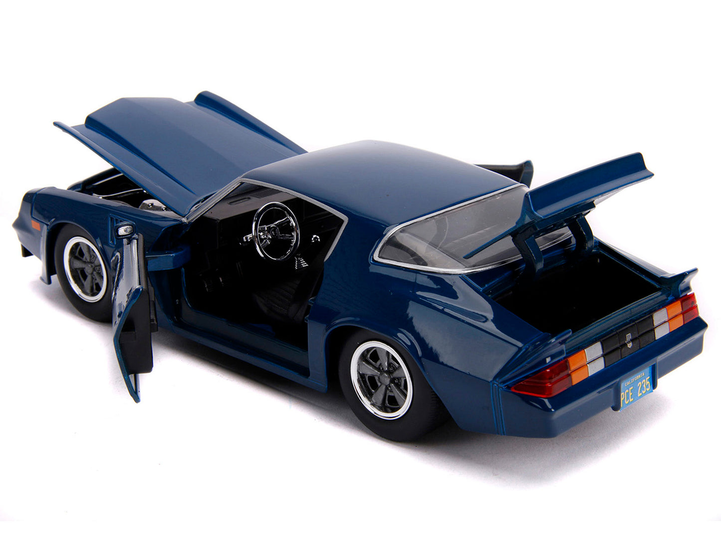 Billy's Chevrolet Camaro Z28 Dark Blue with Collectible Coin "Stranger Things" (2016) TV Series 1/24 Diecast Model Car by Jada