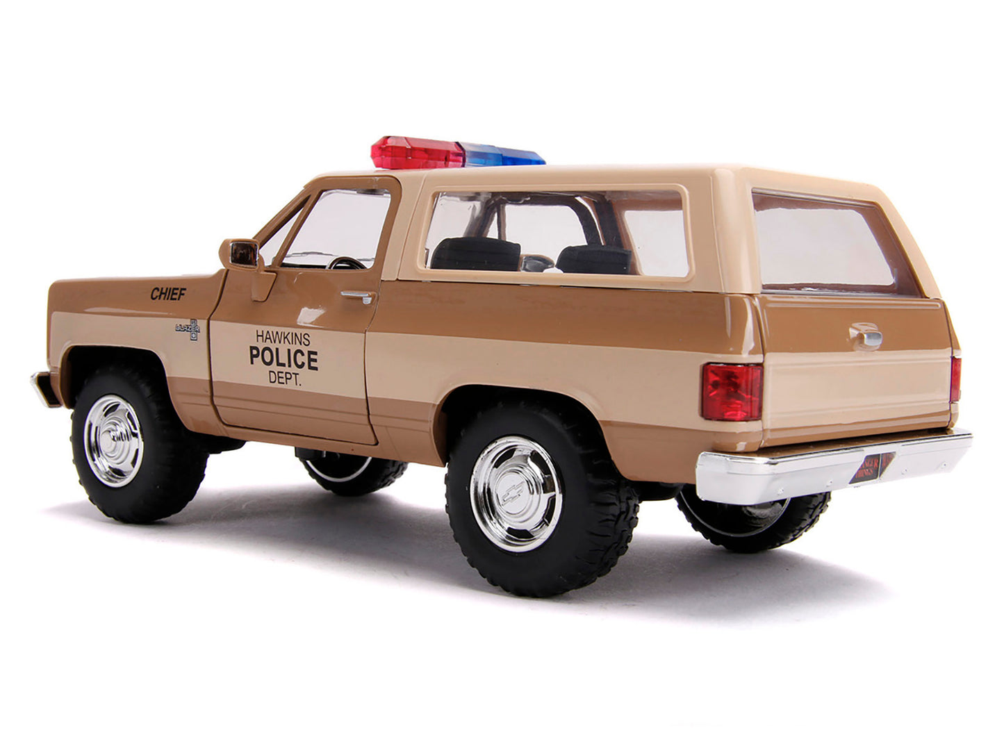 Hopper's Chevrolet Blazer with Police Badge "Hawkins Police Dept." "Stranger Things" (2016) TV Series 1/24 Diecast Model Car by Jada