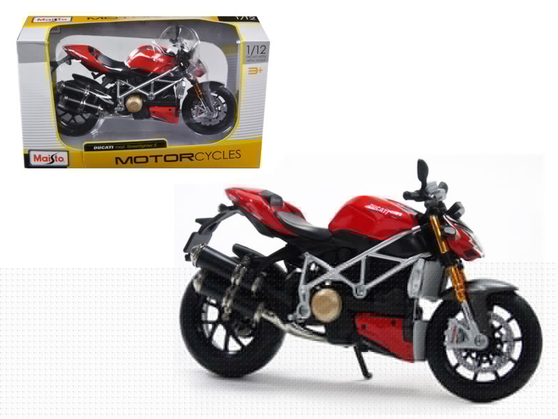 Ducati Mod Streetfighter S Red 1/12 Diecast Motorcycle Model by Maisto-DiecastModeler.com
