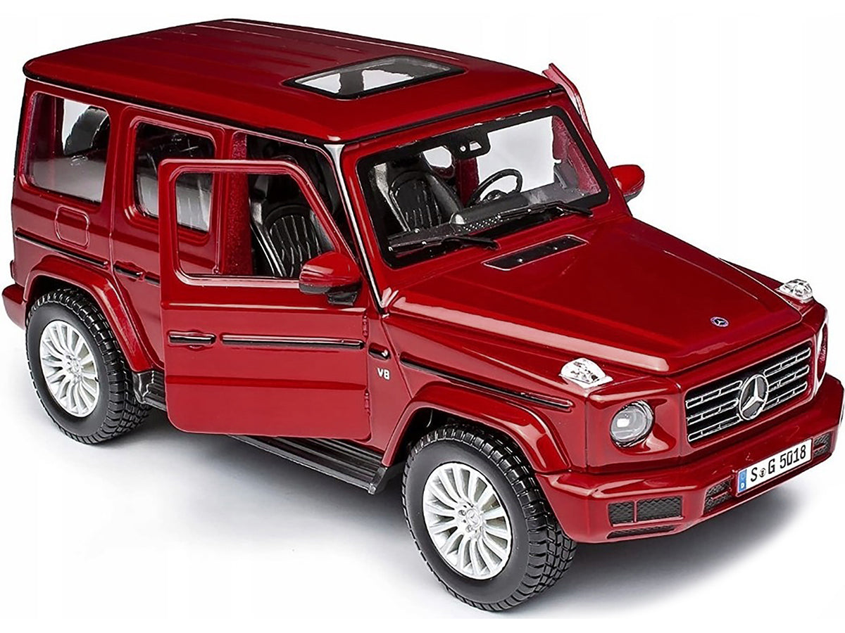 2019 Mercedes Benz G-Class with Sunroof Red Metallic 1/25 Diecast Model Car by Maisto-DiecastModeler.com