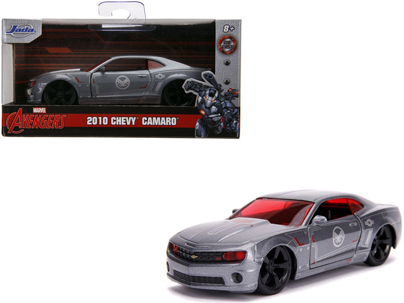 2010 Chevrolet Camaro Silver "War Machine" "Avengers" "Marvel" Series 1/32 Diecast Model Car by Jada-DiecastModeler.com
