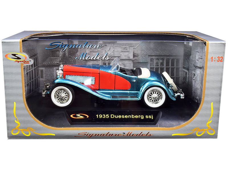 1935 Duesenberg SSJ Convertible Blue and Red 1/32 Diecast Model Car by Signature Models-DiecastModeler.com