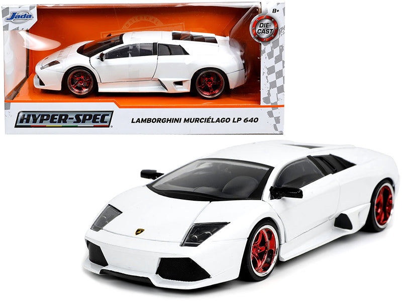 Lamborghini Murcielago LP640 White "Hyper-Spec" 1/24 Diecast Model Car by Jada-DiecastModeler.com