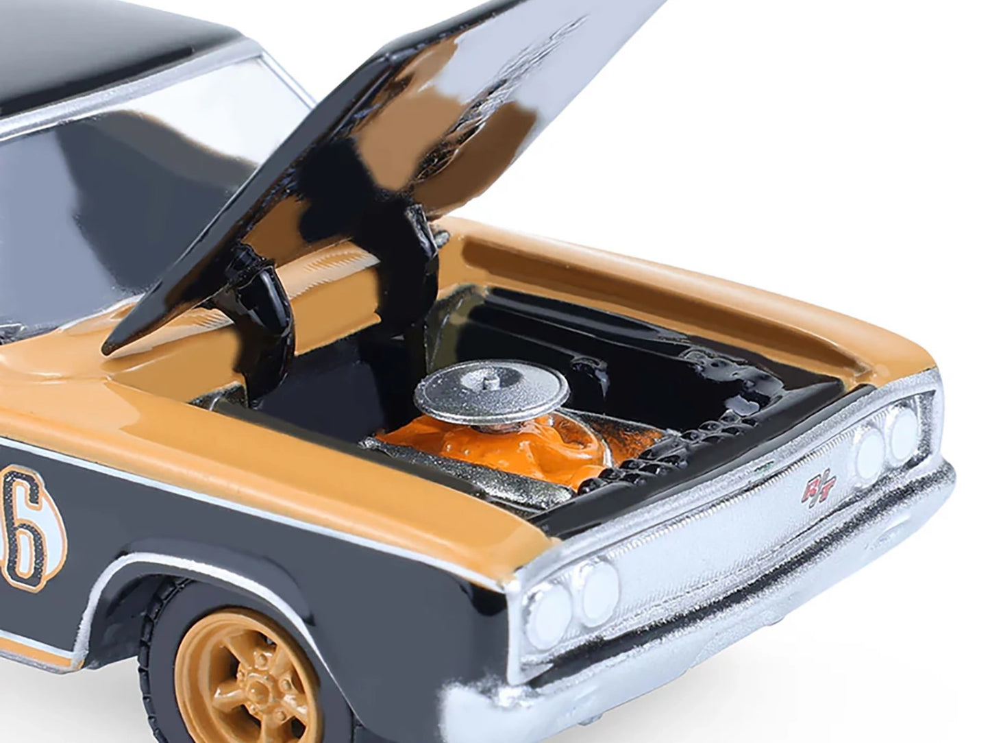 1985 Dodge Ram D350 Ramp Truck and 1965 Dodge Coronet "Hotton Speed Shop" Brown and Black "H.D. Trucks" Series 26 1/64 Diecast Model Cars by Greenlight