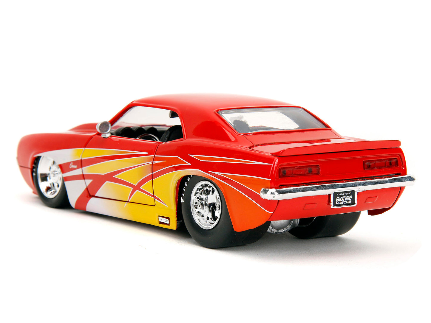 1969 Chevrolet Camaro Red with Graphics "BigTime Muscle" Series 1/24 Diecast Model Car by Jada-DiecastModeler.com