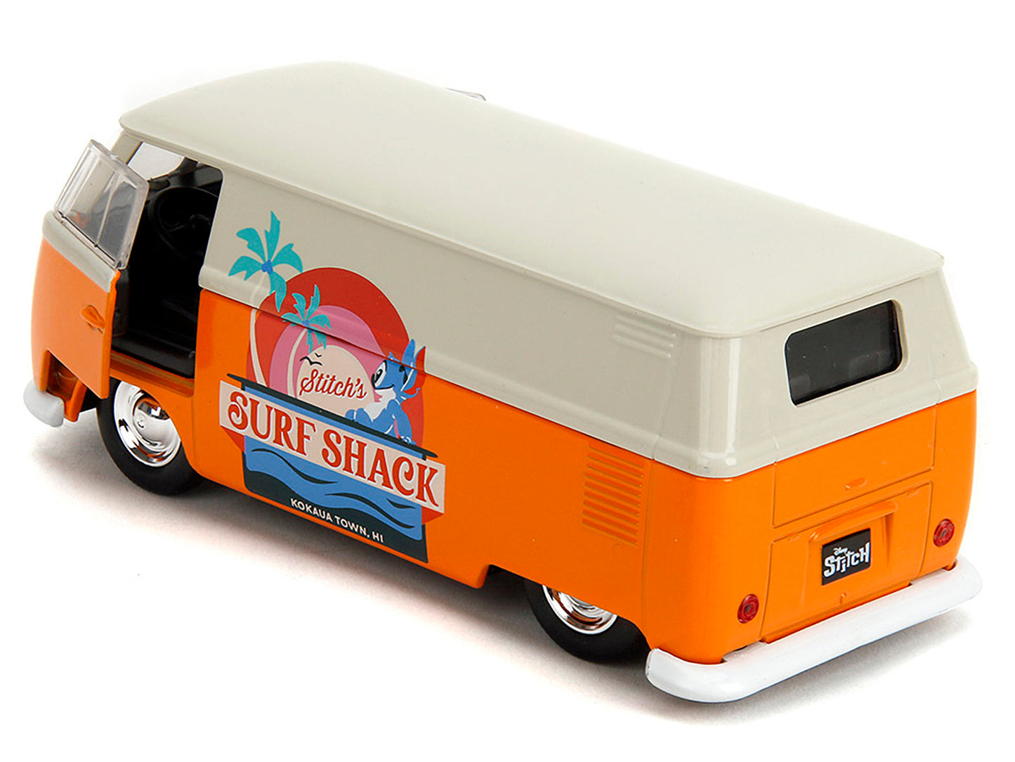 1961 Volkswagen Bus "Stitch's Surf Shack" Orange and Gray "Disney's Stitch" "Hollywood Rides" Series 1/32 Diecast Model Car by Jada-DiecastModeler.com