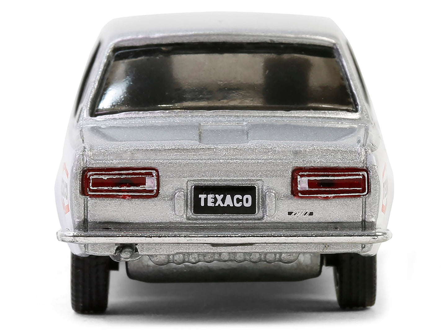 1970 Nissan Datsun 510 #28 "Texaco" Silver Metallic and White with Red Stripes "Texaco Special Edition" Series 1 1/64 Diecast Model Car by Greenlight