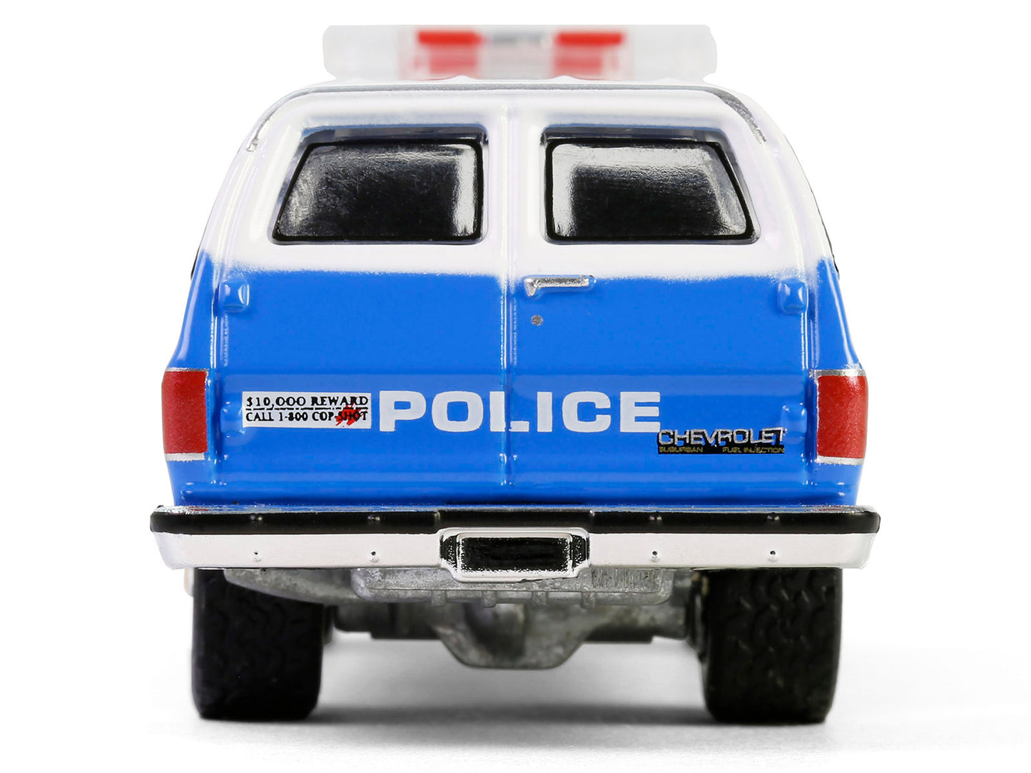 1990 Chevrolet Suburban K2500 Scottsdale "NYPD (New York City Police Department)" Blue with White Top "Hot Pursuit" Series 46 1/64 Diecast Model Car by Greenlight-DiecastModeler.com