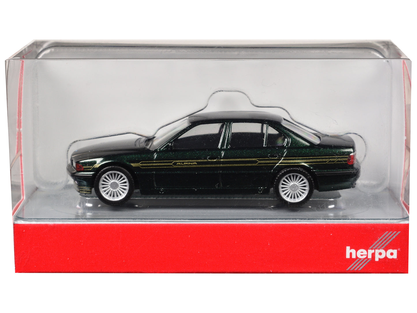BMW Alpina B12 Green Metallic 1/87 (HO) Plastic Model Car by Herpa