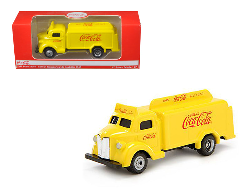 1947 Coca Cola Delivery Bottle Truck Yellow 1/87 Diecast Model by Motorcity Classics-DiecastModeler.com