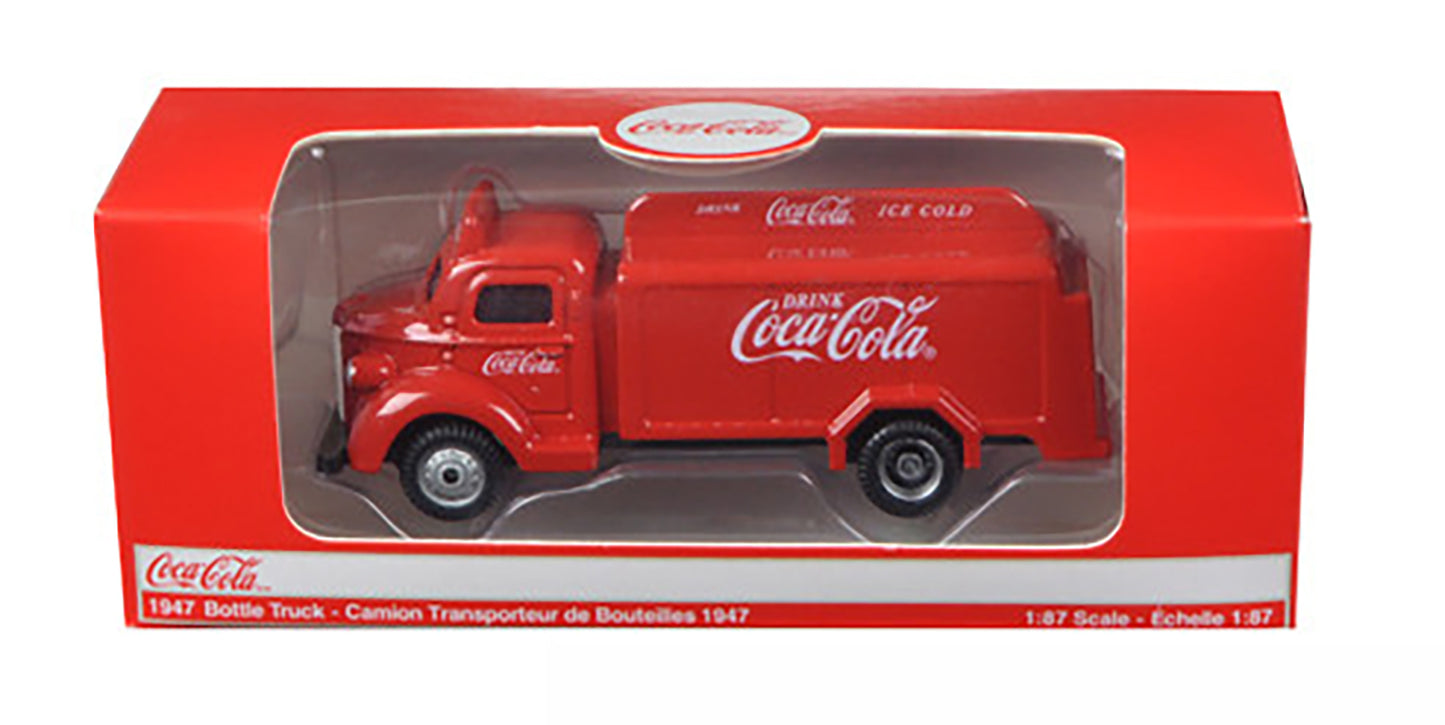 1947 Coca Cola Delivery Bottle Truck Red 1/87 Diecast Model by Motorcity Classics