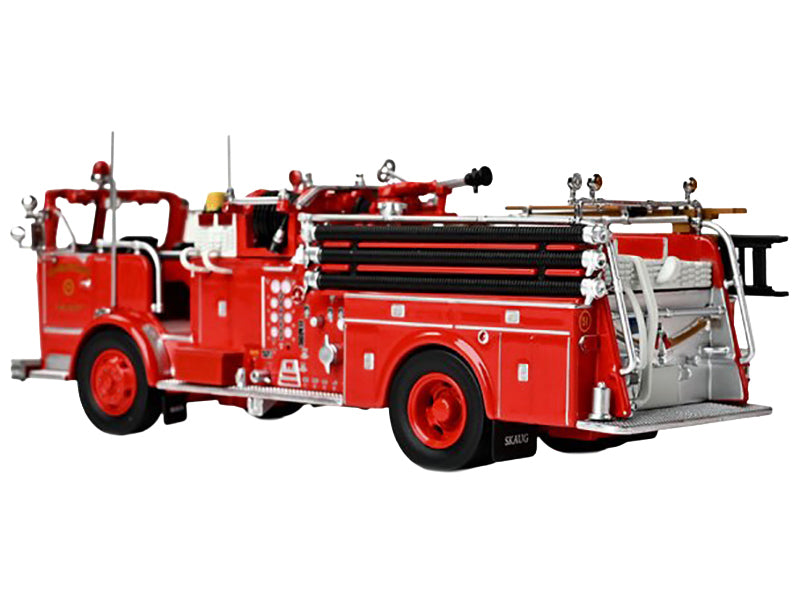 1965 Crown Firecoach Fire Engine "Los Angeles County Fire Department" LA County FD (LACFD) "Emergency!" Series Limited Edition to 2500 pieces Worldwide 1/50 Diecast Model by Iconic Replicas-DiecastModeler.com