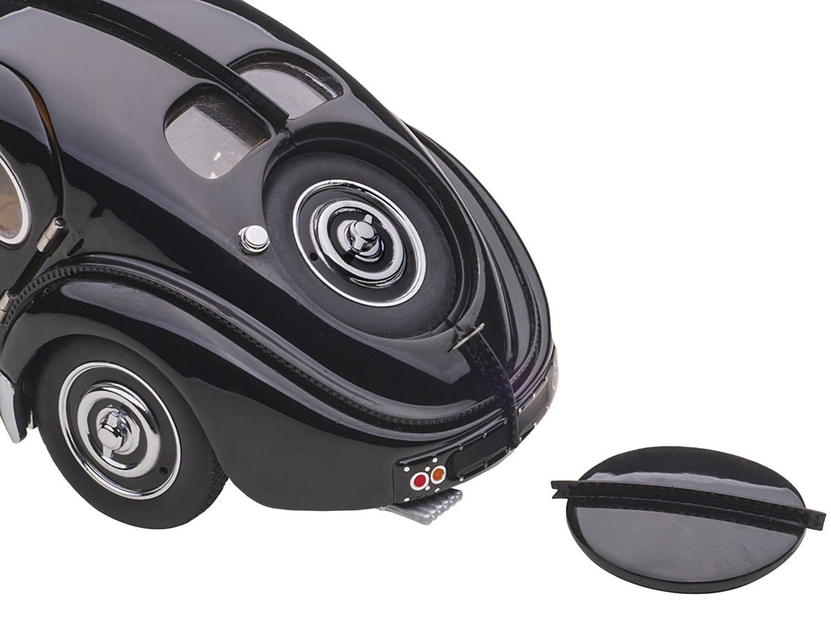 1938 Bugatti Type 57SC Atlantic with Disc Wheels Black 1/43 Diecast Model Car by Autoart-DiecastModeler.com