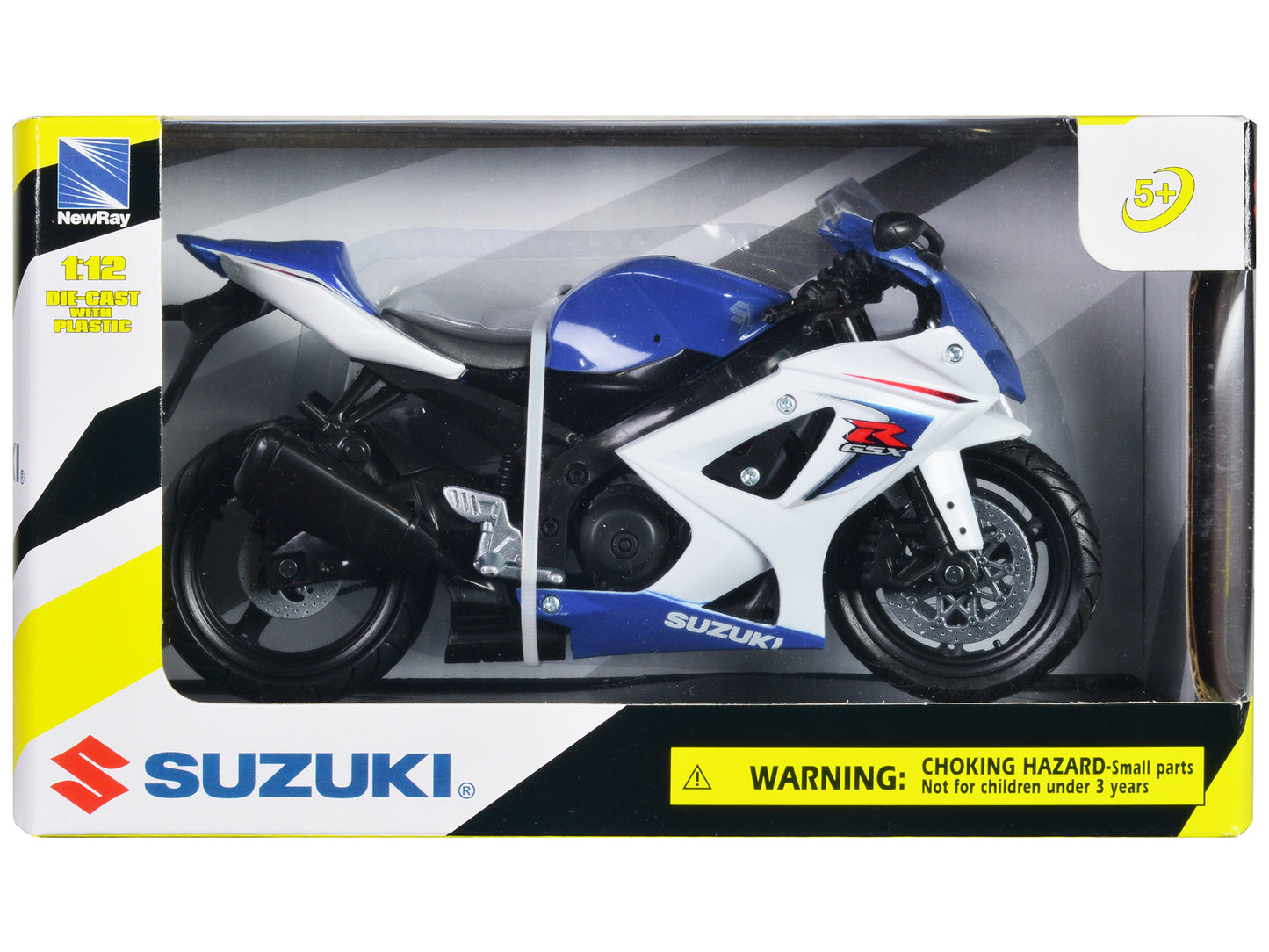 2008 Suzuki GSX-R1000 Blue Bike Motorcycle 1/12 by New Ray-DiecastModeler.com