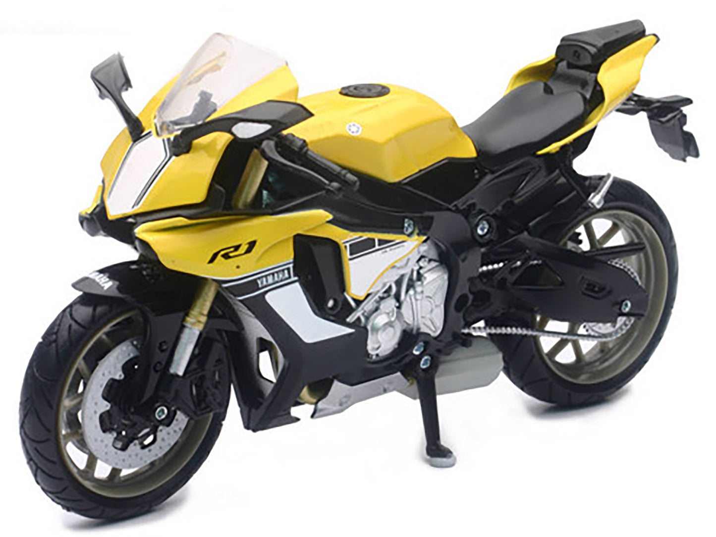 2016 Yamaha YZF-R1 Yellow Motorcycle Model 1/12 by New Ray-DiecastModeler.com