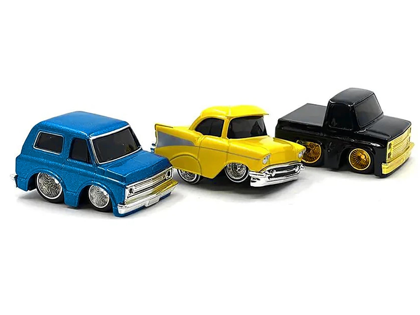 "Lowriders" Series 2 Chevrolet Triple Pack Set of 3 Cars Diecast Model Cars by CarTuned