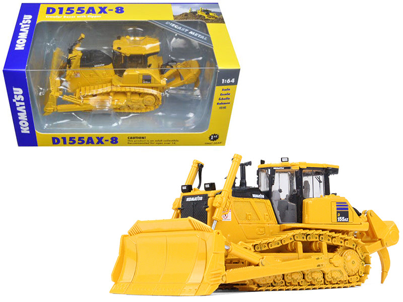 Komatsu D155AX-8 Sigmadozer with Ripper 1/64 Diecast Model by First Gear-DiecastModeler.com