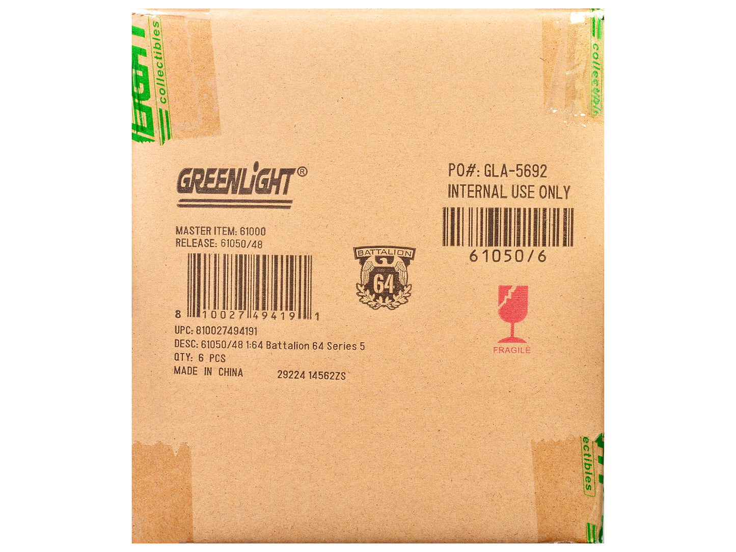 "Battalion 64" Series 5 Set of 6 pieces 1/64 Diecast Models by Greenlight